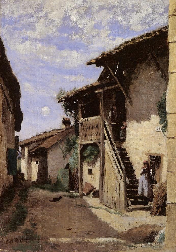 Jean-Baptiste-Camille Corot A Village Steeet, Dardagny
